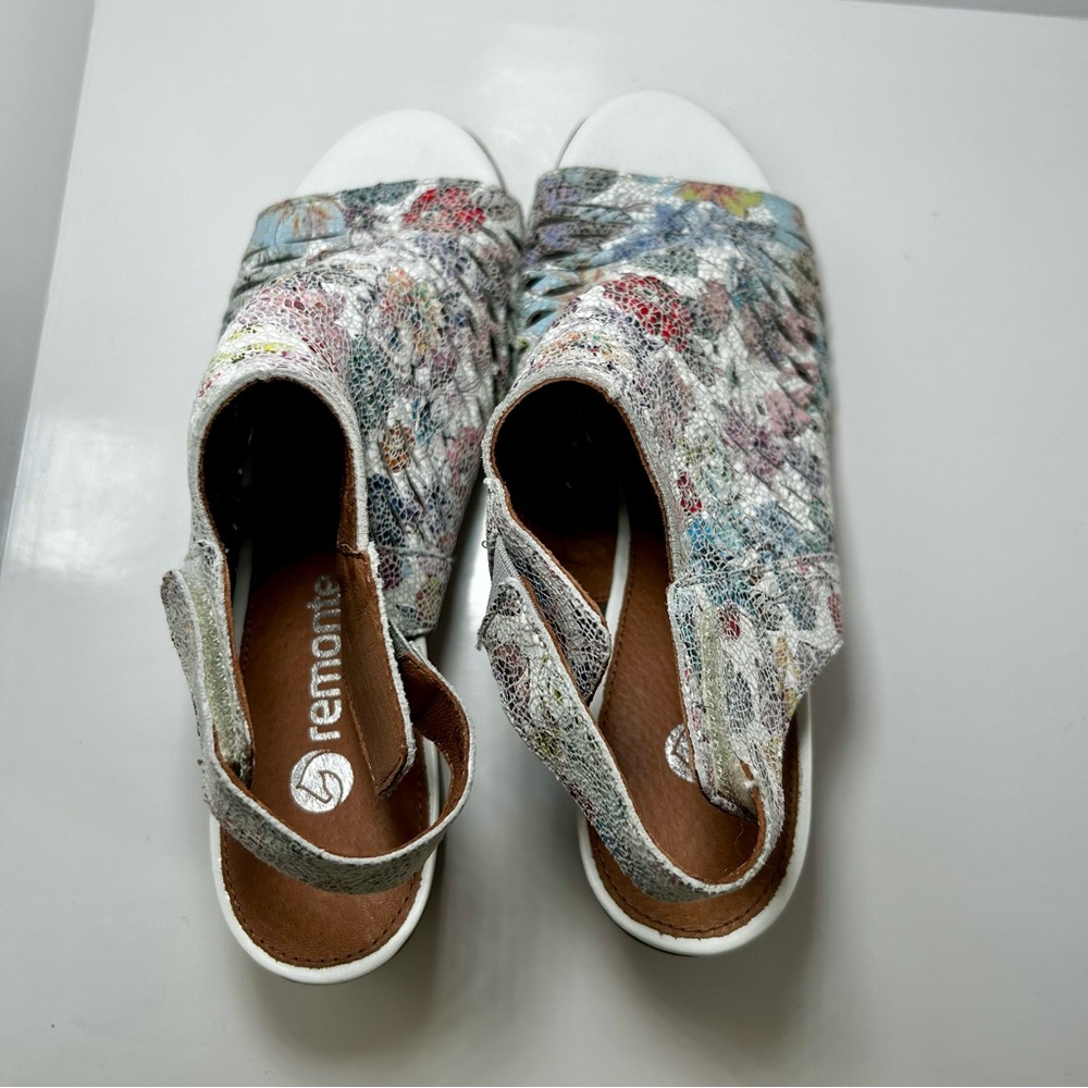 ✨✨SOLD✨✨ Remonte Multicolour Women’s Heels with Chunky Block Heel, - Picture 7 of 10